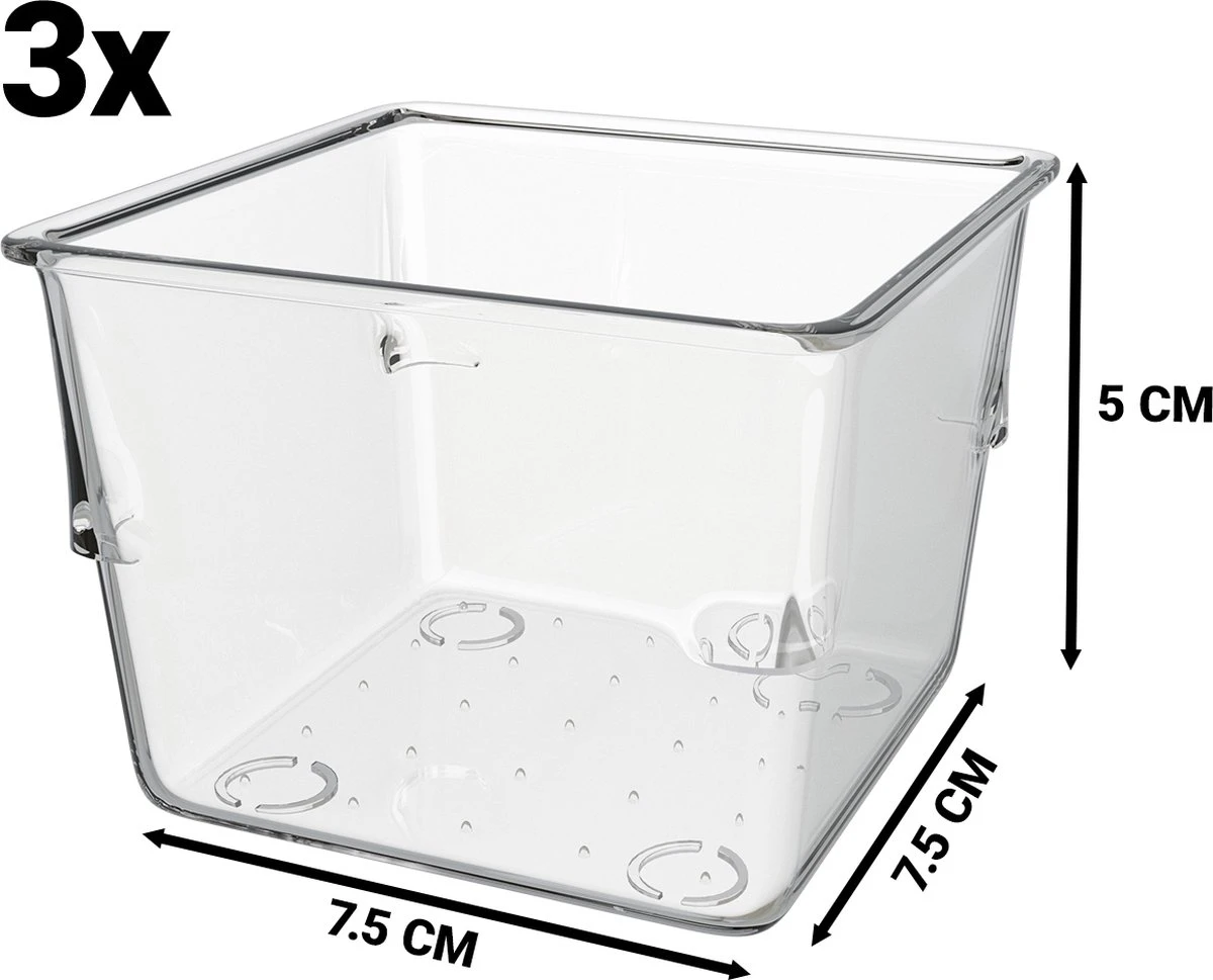 Waal® Lade Organizer (set Van 13 Bakjes) - Lade Verdeler - Keuken - Kantoor - Make-up - Bureau - Transparant 6 Waal® Lade Organizer (set Van 13 Bakjes) - Lade Verdeler - Keuken - Kantoor - Make-up - Bureau - Transparant - Afbeelding 4