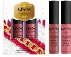 NYX Professional Makeup - Holidays 2022 Mrs Claus - Soft Matte Lip Cream Duo 02 - Roze -Cosmetica Winkel 1200x972