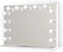 Bright Beauty Vanity Hollywood Make Up Spiegel Met Verlichting - 80 X 65 Cm - Dimbaar - Zonder Rand - Spiegelglas 7 Bright Beauty Vanity Hollywood Make Up Spiegel Met Verlichting - 80 X 65 Cm - Dimbaar - Zonder Rand - Spiegelglas -Cosmetica Winkel 1200x995 5