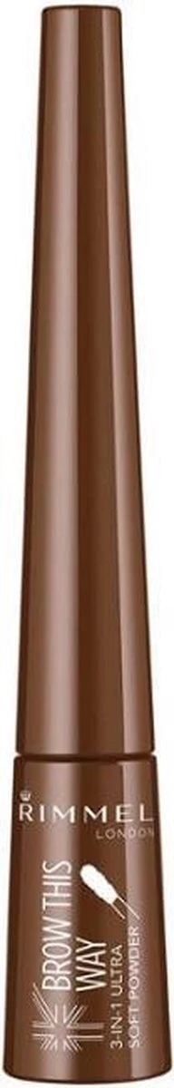 Rimmel London Brow This Way Wenkbrauwpoeder - 002 Bruin 11 Rimmel London Brow This Way Wenkbrauwpoeder - 002 Bruin - Afbeelding 9