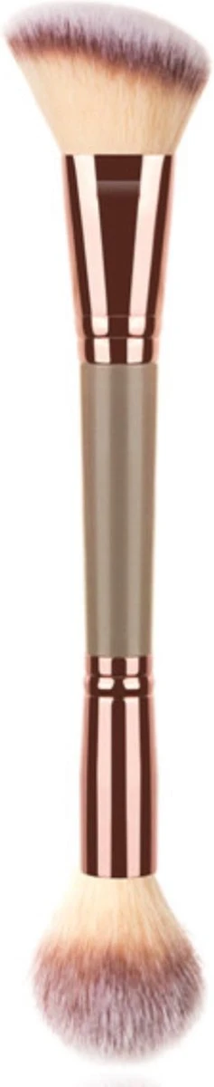 Merkloos 2-Zijdige Kwast | Contour / Bronzer & Blush | Bruin Rose Gold 3 Merkloos 2-Zijdige Kwast | Contour / Bronzer & Blush | Bruin Rose Gold