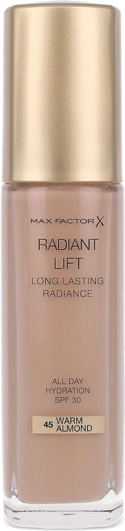 Max Factor Radiant Lift FD - 45 Warm Almond 19 Max Factor Radiant Lift FD - 45 Warm Almond -Cosmetica Winkel 283x1200 4