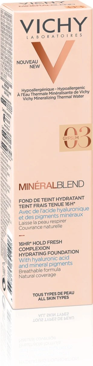 Vichy Minéralblend Foundation - 03 Gymsum - 30 Ml 8 Vichy Minéralblend Foundation - 03 Gymsum - 30 Ml - Afbeelding 6