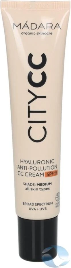MÁDARA Anti-Pollution CC Cream SPF15 Medium Beige 40ml - Hyaluronzuur -UVA/UVB -Cosmetica Winkel 320x1200 6