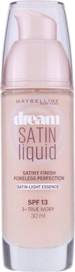 Maybelline Dream Satin Liquid Foundation - 03 True Ivory -Cosmetica Winkel 334x1200 2