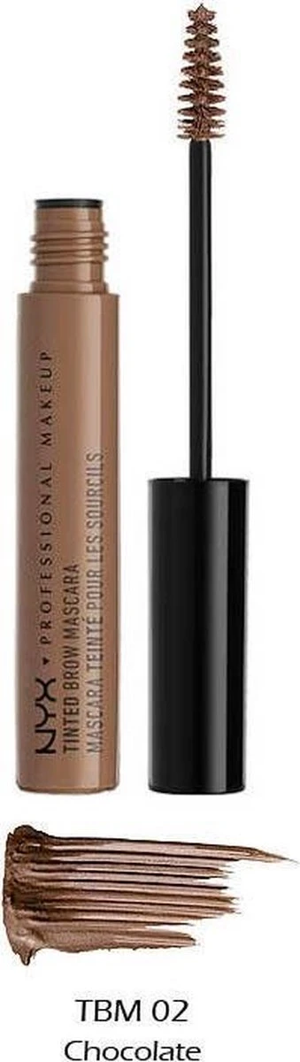 NYX Professional Makeup Tinted Brow Mascara - Chocolate TBM02 - Wenkbrauwgel 8 NYX Professional Makeup Tinted Brow Mascara - Chocolate TBM02 - Wenkbrauwgel - Afbeelding 6
