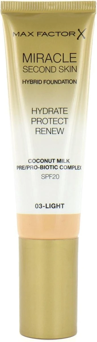 Max Factor Miracle Second Skin Foundation - 03 Light 3 Max Factor Miracle Second Skin Foundation - 03 Light