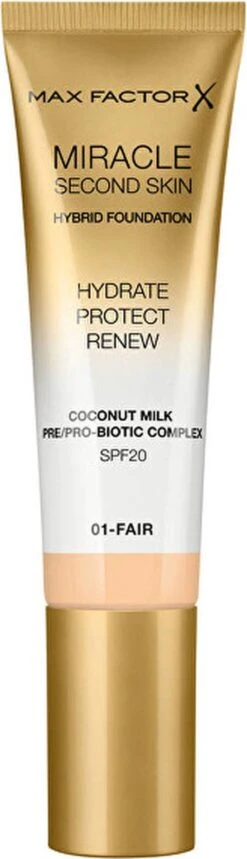 Max Factor Miracle Second Skin Foundation - 03 Light 24 Max Factor Miracle Second Skin Foundation - 03 Light -Cosmetica Winkel 345x1200 1