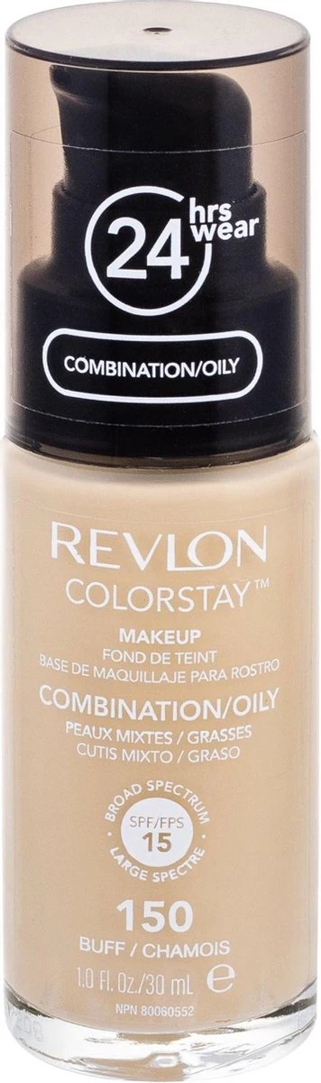 Revlon Colorstay Foundation With Pump Oily Skin - 150 Buff 6 Revlon Colorstay Foundation With Pump Oily Skin - 150 Buff - Afbeelding 4
