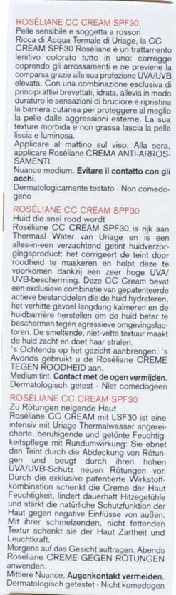 Uriage Roséliane Cc Crème Spf30 -Cosmetica Winkel 356x1200 5