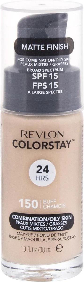 Revlon Colorstay Foundation With Pump Oily Skin - 150 Buff 5 Revlon Colorstay Foundation With Pump Oily Skin - 150 Buff - Afbeelding 3