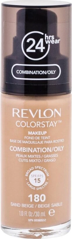 Revlon Colorstay Foundation With Pump - 180 Sand Beige (Oily Skin) 11 Revlon Colorstay Foundation With Pump - 180 Sand Beige (Oily Skin) -Cosmetica Winkel 362x1200 1