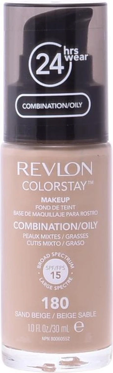 Revlon Colorstay Foundation With Pump - 180 Sand Beige (Oily Skin) 5 Revlon Colorstay Foundation With Pump - 180 Sand Beige (Oily Skin) - Afbeelding 3
