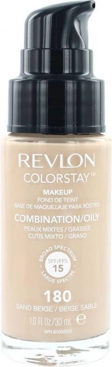 Revlon Colorstay Foundation With Pump - 180 Sand Beige (Oily Skin) 3 Revlon Colorstay Foundation With Pump - 180 Sand Beige (Oily Skin)