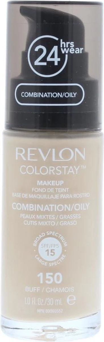 Revlon Colorstay Foundation With Pump Oily Skin - 150 Buff 3 Revlon Colorstay Foundation With Pump Oily Skin - 150 Buff