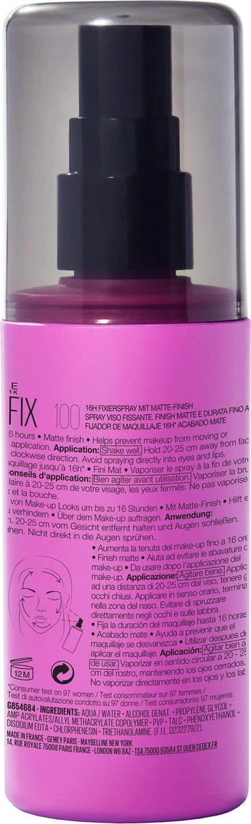 Maybelline Lasting Fix Setting Spray - 100 Ml 4 Maybelline Lasting Fix Setting Spray - 100 Ml - Afbeelding 2