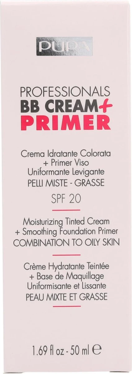 Pupa Milano BB Cream + Primer For Combination To Oily Skin - 001 Nude 5 Pupa Milano BB Cream + Primer For Combination To Oily Skin - 001 Nude - Afbeelding 3