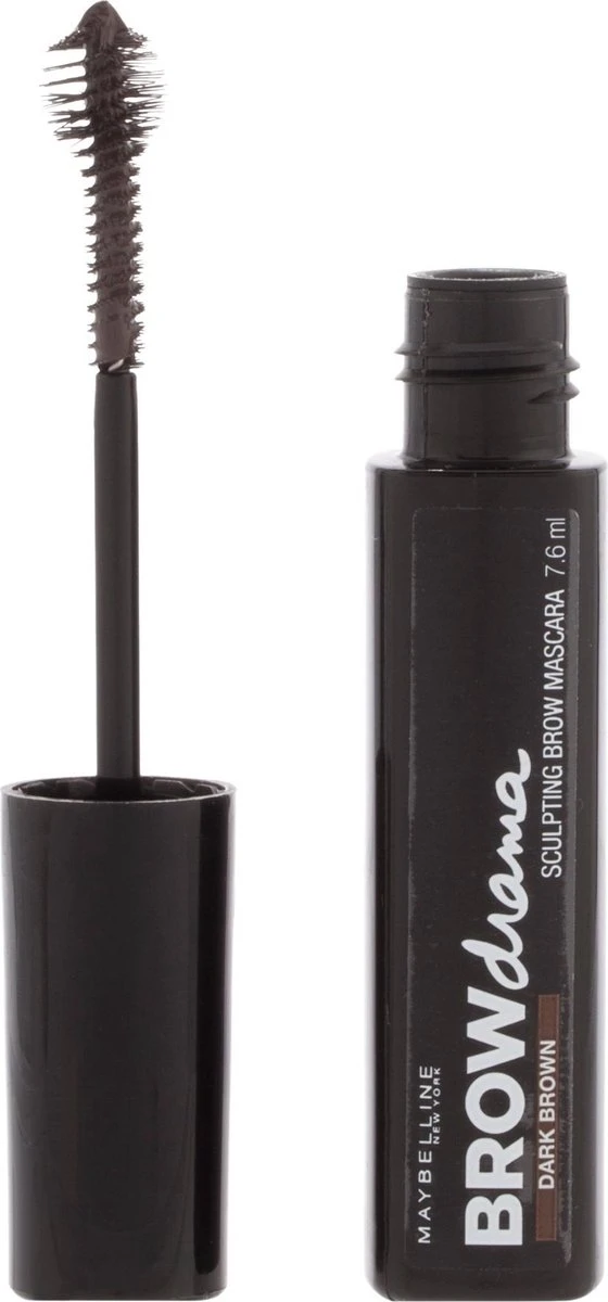 Maybelline Brow Drama Sculpting Wenkbrauw Mascara - Dark Brown 7 Maybelline Brow Drama Sculpting Wenkbrauw Mascara - Dark Brown - Afbeelding 5