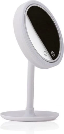 Merkloos Decopatent® Beauty Breeze Mirror - Make-Up Spiegel Met LED Verlichting & Ventilatie - 360° Draaibaar - Make Up 5x Vergrootspiegel -Cosmetica Winkel 581x1200