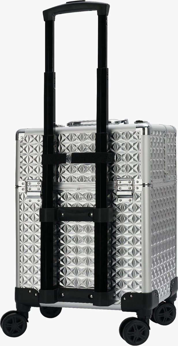 Beauty Koffer Zilver | Beautycase / Beautykoffer / Trolley Van Aluminium - 8 Wielen - Kapper Koffer - Tattoo Koffer - Nagel Koffer - Make-up Koffer 6 Beauty Koffer Zilver | Beautycase / Beautykoffer / Trolley Van Aluminium - 8 Wielen - Kapper Koffer - Tattoo Koffer - Nagel Koffer - Make-up Koffer - Afbeelding 4