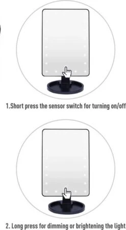 Merkloos Make Up Spiegel - Make Up Spiegel Met Verlichting - 16 LED Lampen - Make Up Organizer - Scheerspiegel - -Cosmetica Winkel 658x1200 1