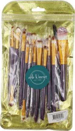 Merkloos Makeup Kwasten - Makeup Set - Makeup Geschenksets - 20delig - Paars - Goud - Able & Borret -Cosmetica Winkel 687x1200 4