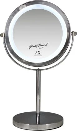 Metalen Verlichte Make-up LED Spiegel Dubbelzijdig 17,5CMØ 7x Vergroting -Cosmetica Winkel 704x1200 4