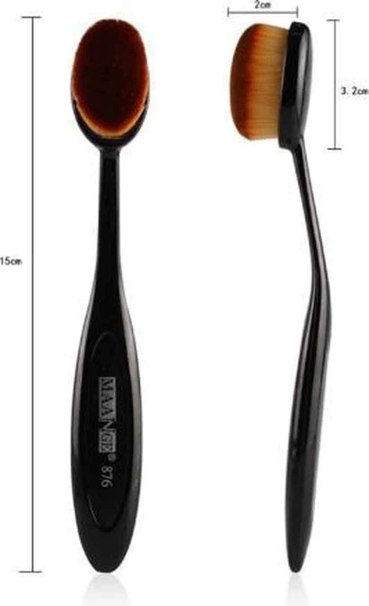 Brush - Make-up - Ovale Brush - Make Up Kwast - Make-up Kwast - Oval Make Up Brush - Foundation Brush - Make-up Brush | 1 Stuk 4 Brush - Make-up - Ovale Brush - Make Up Kwast - Make-up Kwast - Oval Make Up Brush - Foundation Brush - Make-up Brush | 1 Stuk - Afbeelding 2