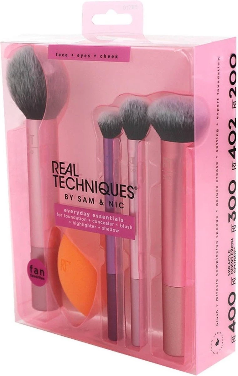 Real Techniques Everyday Essentials Kwastenset - Kwastenset - Blush, Foundation, Shadow, Highlighter En Concealer Kwastenset 5 Real Techniques Everyday Essentials Kwastenset - Kwastenset - Blush, Foundation, Shadow, Highlighter En Concealer Kwastenset - Afbeelding 3