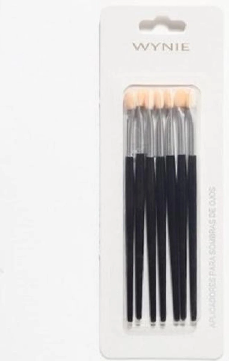 Wynie - 7 Stuks Oogschaduw Applicator - 12 Cm Lang - In 1 Blisterverpakking 3 Wynie - 7 Stuks Oogschaduw Applicator - 12 Cm Lang - In 1 Blisterverpakking