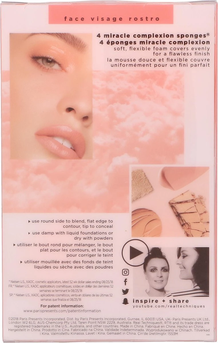 Real Techniques Miracle Complexion Sponge 4 Pack - Make-up Spons 8 Real Techniques Miracle Complexion Sponge 4 Pack - Make-up Spons - Afbeelding 6