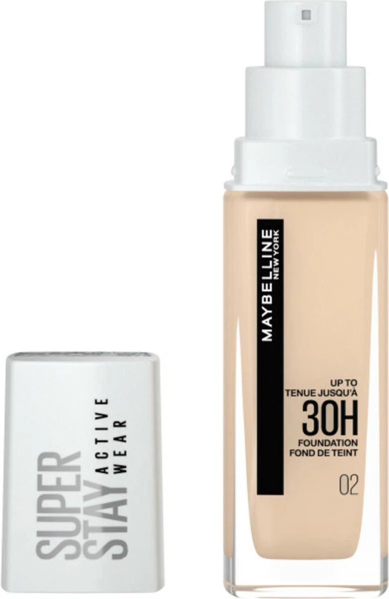 Maybelline - Superstay Active Wear Foundation - 02 Naked Ivory 4 Maybelline - Superstay Active Wear Foundation - 02 Naked Ivory - Afbeelding 2