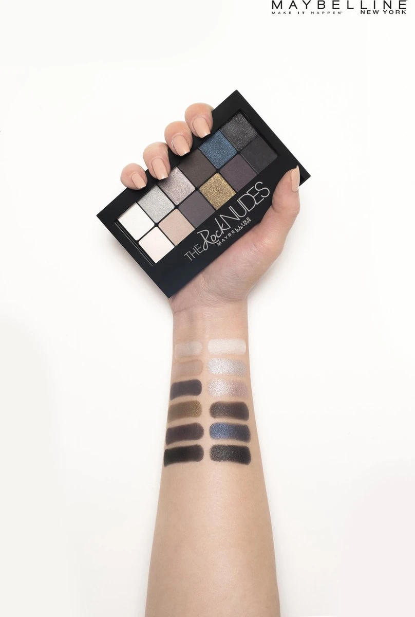 Maybelline The Rock Nudes Oogschaduwpallet- 12 Rock Nudes Blauw Tinten 8 Maybelline The Rock Nudes Oogschaduwpallet- 12 Rock Nudes Blauw Tinten - Afbeelding 6