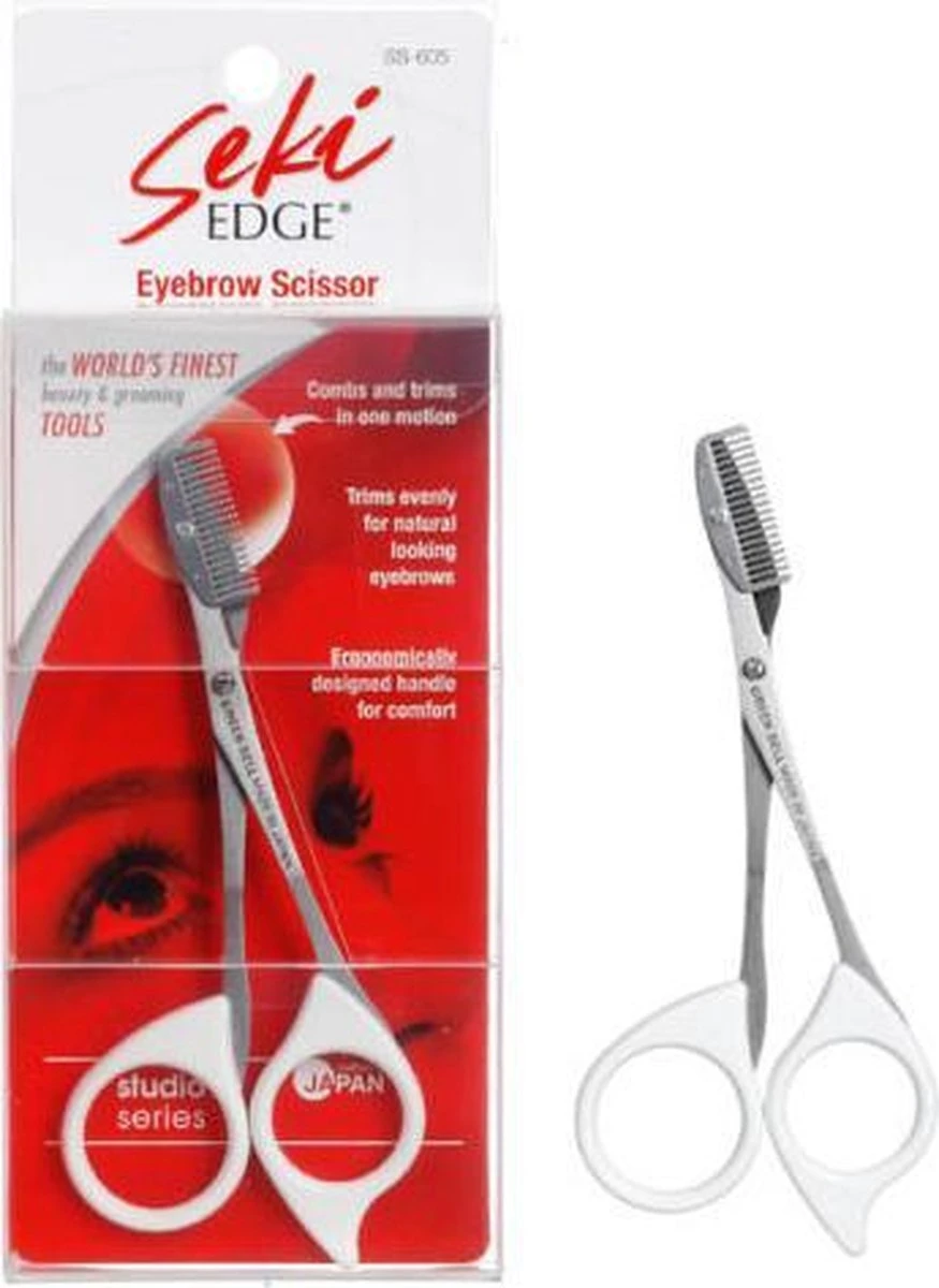 Seki Edge S605 Eyebrow Scissor Wenkbrauwschaartje - Wenkbrauw Trimmer 3 Seki Edge S605 Eyebrow Scissor Wenkbrauwschaartje - Wenkbrauw Trimmer - Afbeelding 2