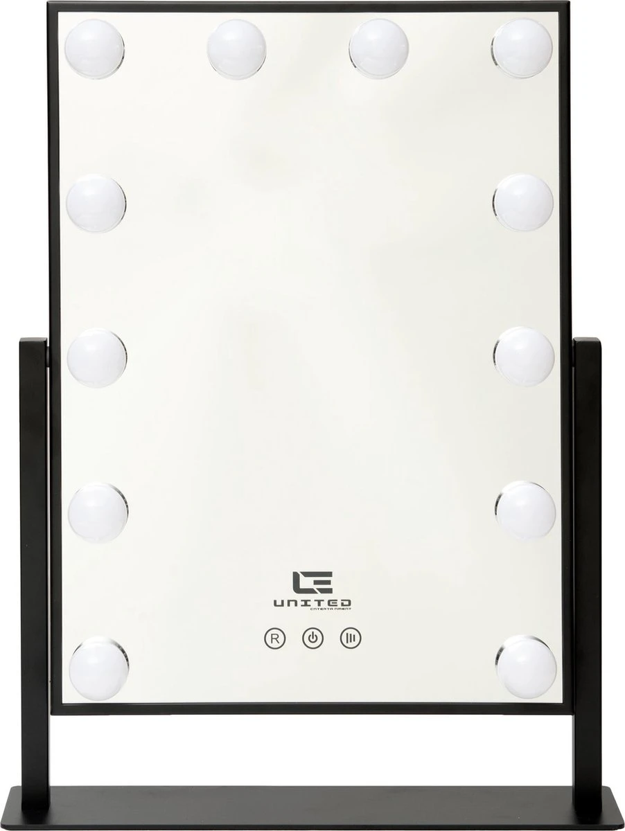 United Entertainment - Hollywood Spiegel Met 12 LEDs - 36x47,5 Cm - Zwart 9 United Entertainment - Hollywood Spiegel Met 12 LEDs - 36x47,5 Cm - Zwart - Afbeelding 7