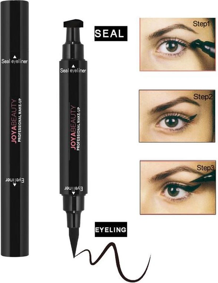 Joya Beauty® Eyeliner Met Wing Stempel | Zwarte Oog Stempel | 2 In 1 Eyeliner | Eyeliner Tool | Wing Eyeliner | Wing Stamp 3 Joya Beauty® Eyeliner Met Wing Stempel | Zwarte Oog Stempel | 2 In 1 Eyeliner | Eyeliner Tool | Wing Eyeliner | Wing Stamp