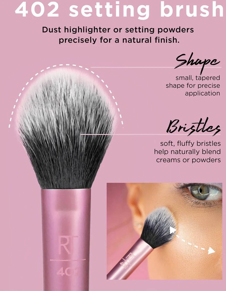 Real Techniques Everyday Essentials Kwastenset - Kwastenset - Blush, Foundation, Shadow, Highlighter En Concealer Kwastenset 10 Real Techniques Everyday Essentials Kwastenset - Kwastenset - Blush, Foundation, Shadow, Highlighter En Concealer Kwastenset - Afbeelding 8