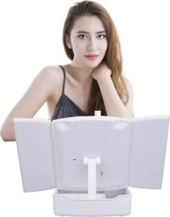 Merkloos Make-up Organizer Met Spiegel En LED Van METU-Online - Make Up Opberger - Make Up Spiegel Met Led Lamp - Makeup Opbergdoos - Make-up Spiegel Wit - Make Up Spiegel Met Verlichting En Usb - Make Up Koffer - Make Up Tafel - Make Up Organizer -Cosmetica Winkel 940x1200 5