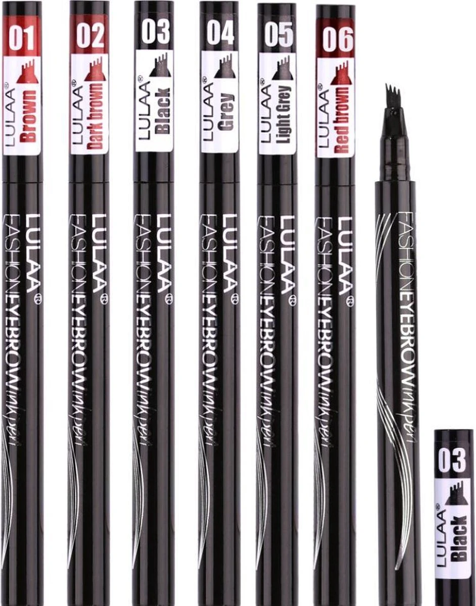 LULAA Microblade Pen - Watervaste Wenkbrauwpen - DONKERBRUIN - Waterproof Tattoo Pen - Make Up - Microblading - Eyebrow 8 LULAA Microblade Pen - Watervaste Wenkbrauwpen - DONKERBRUIN - Waterproof Tattoo Pen - Make Up - Microblading - Eyebrow - Afbeelding 6