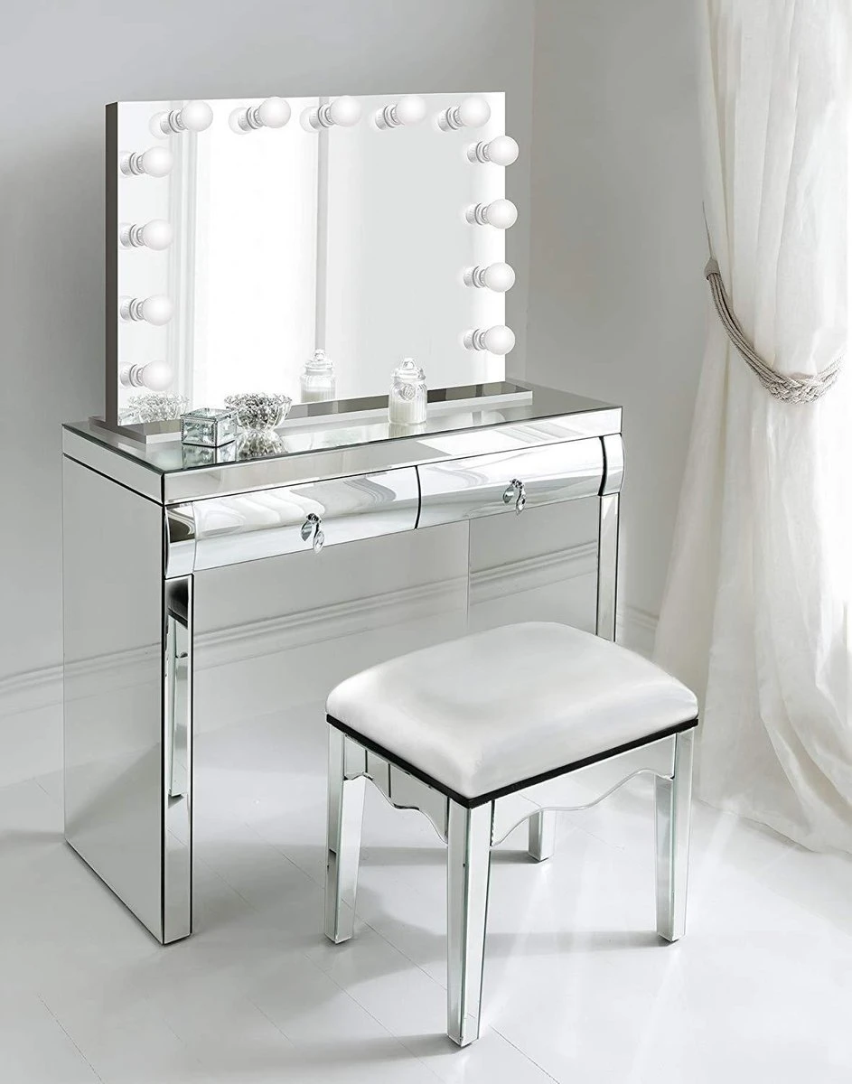 Bright Beauty Vanity Hollywood Make Up Spiegel Met Verlichting - 80 X 65 Cm - Dimbaar - Zonder Rand - Spiegelglas 4 Bright Beauty Vanity Hollywood Make Up Spiegel Met Verlichting - 80 X 65 Cm - Dimbaar - Zonder Rand - Spiegelglas - Afbeelding 2