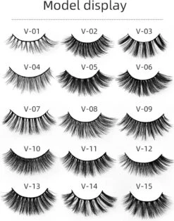 Merkloos Nep Wimpers -3D Volume -Valse Wimpers -3D Faux-Luxury Lashes-15mm -Cosmetica Winkel 943x1200