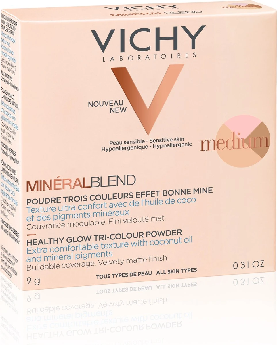 Vichy Minéralblend Gezichtspoeder - Medium - 9G - Matte Finish 4 Vichy Minéralblend Gezichtspoeder - Medium - 9G - Matte Finish - Afbeelding 2