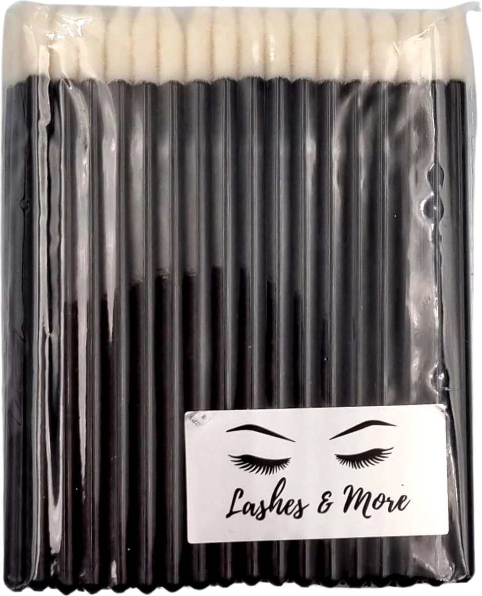 Lipgloss Borsteltjes - Oogschaduw Borsteltjes - Lipbrush - Lipgloss Applicators -Lippenstift & Oogschaduw & Lipgloss Brushes Kwasten - 100 Stuks - Zwart 4 Lipgloss Borsteltjes - Oogschaduw Borsteltjes - Lipbrush - Lipgloss Applicators -Lippenstift & Oogschaduw & Lipgloss Brushes Kwasten - 100 Stuks - Zwart - Afbeelding 2