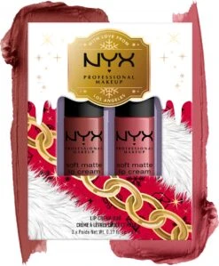 NYX Professional Makeup - Holidays 2022 Mrs Claus - Soft Matte Lip Cream Duo 02 - Roze -Cosmetica Winkel 990x1200