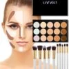 Evvie Contouring Set/ Concealer Palette Met 10-delige Kabuki Kwasten Set -Cosmetica Winkel 996x1200